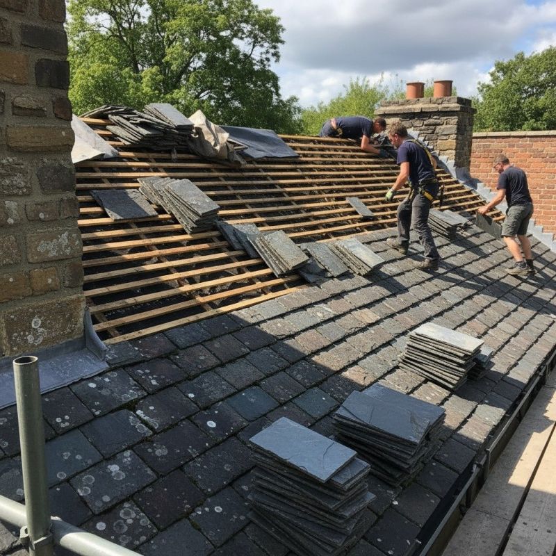 Natural Slate Roof Installation